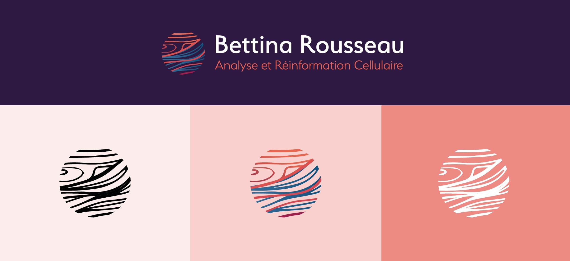 Création de logo et identité pour Bettina Rousseau, praticienne en ARC